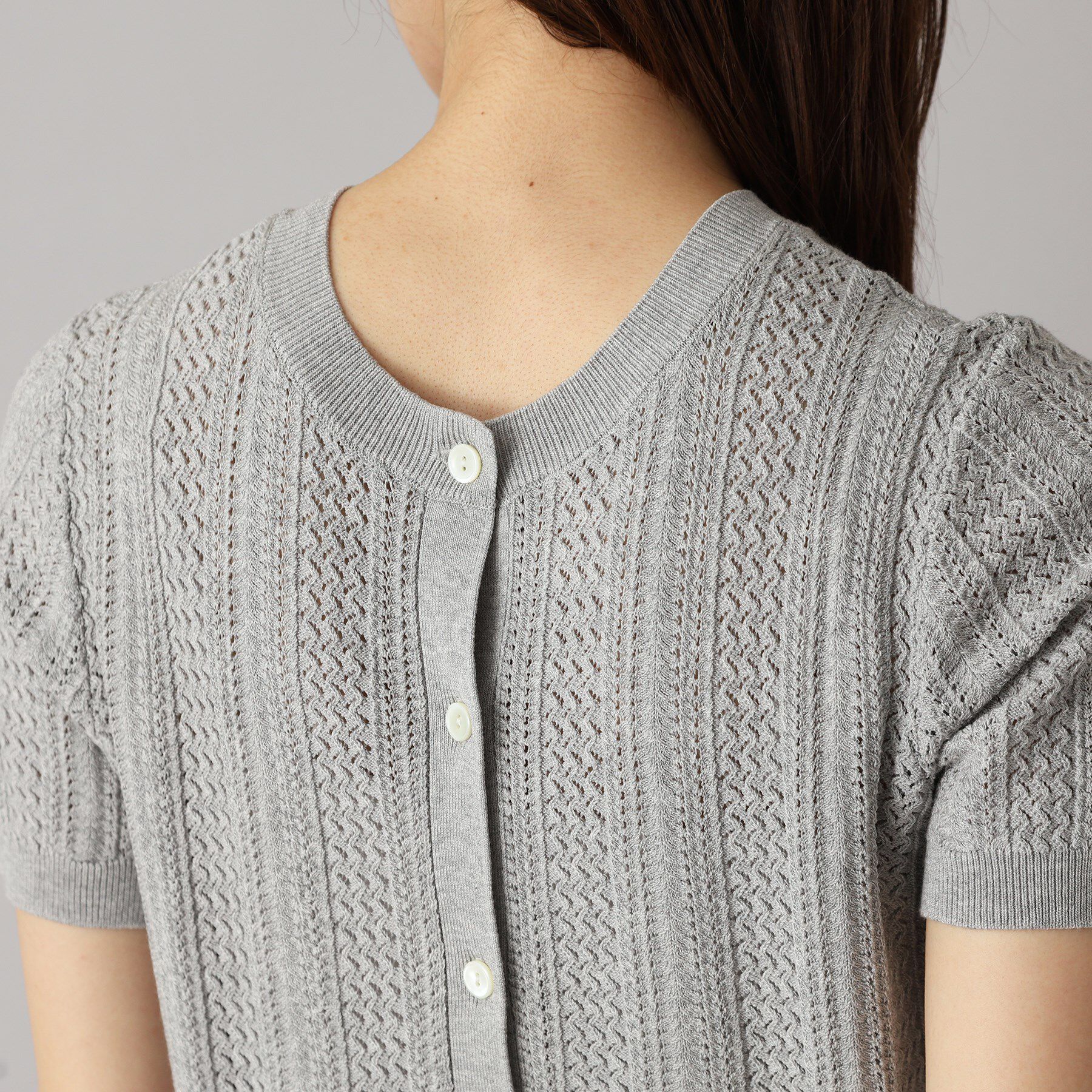 DRESSTERIOR「【前後2WAY/ショート丈】2WAYレースニット」|ニット・セーター|