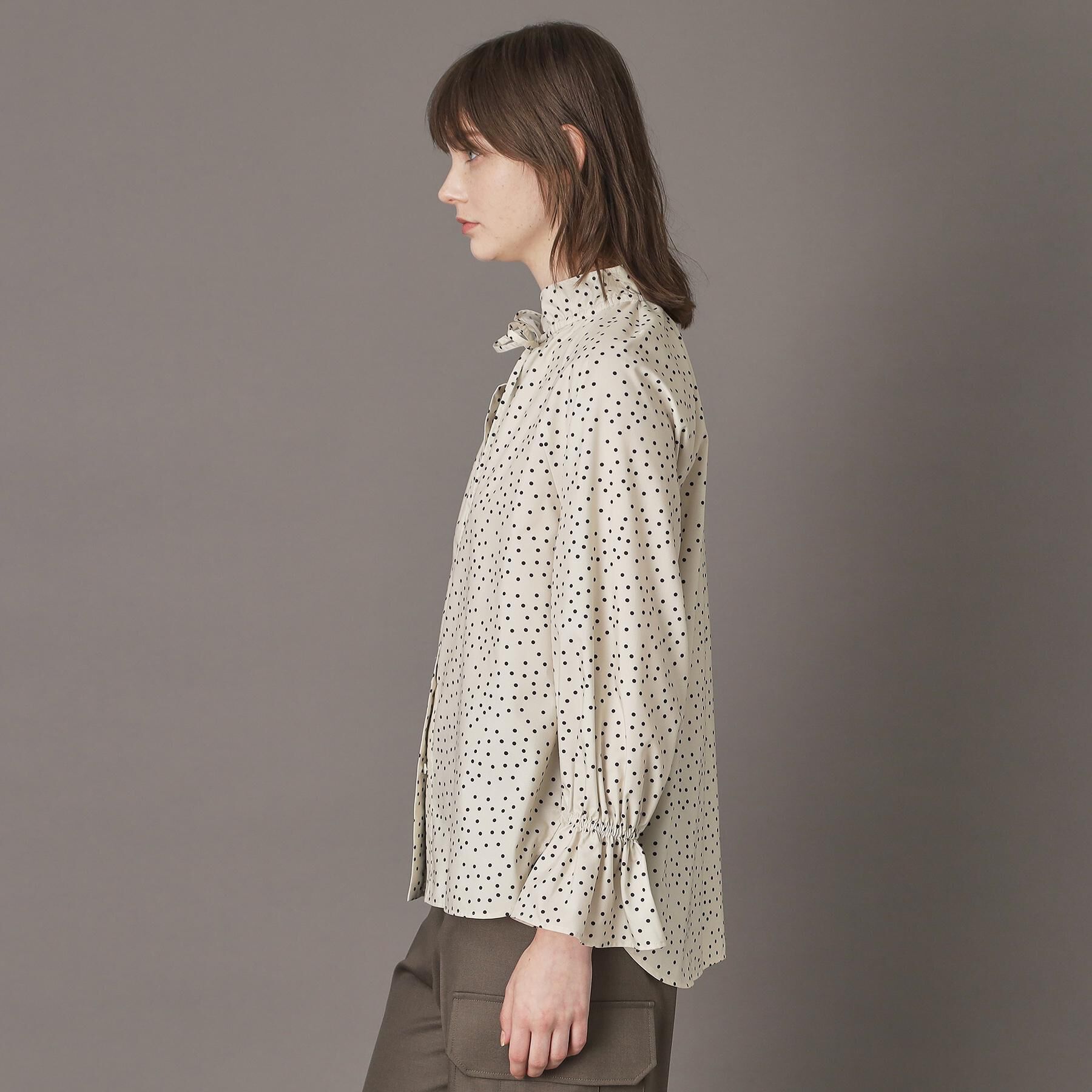 DRESSTERIOR「【洗える/フリルカラー】キャンディスリーブフリルカラーブラウス」|シャツ・ブラウス|