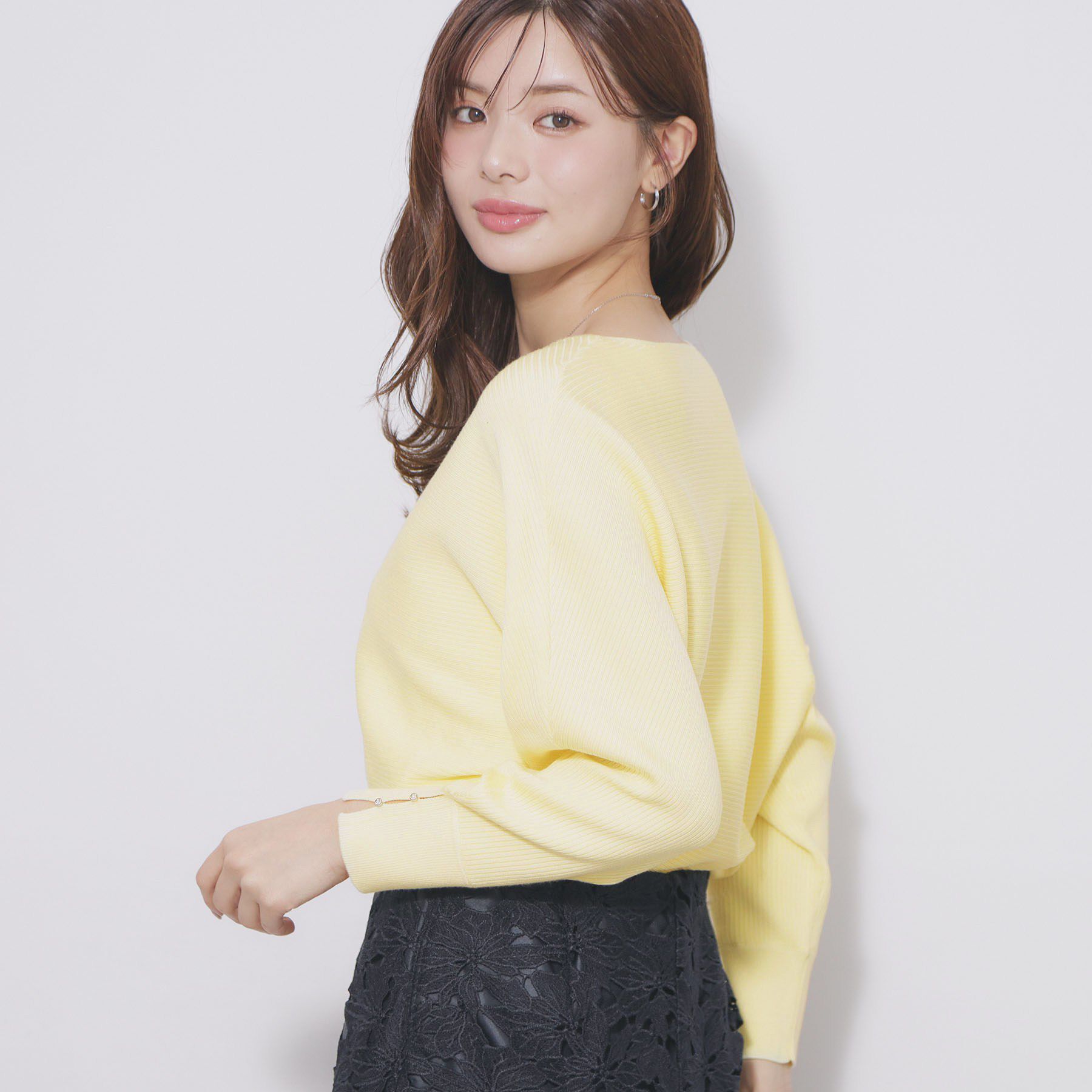 index「ドルマンリブニット【洗濯機OK/抗ピル】」|ニット・セーター|