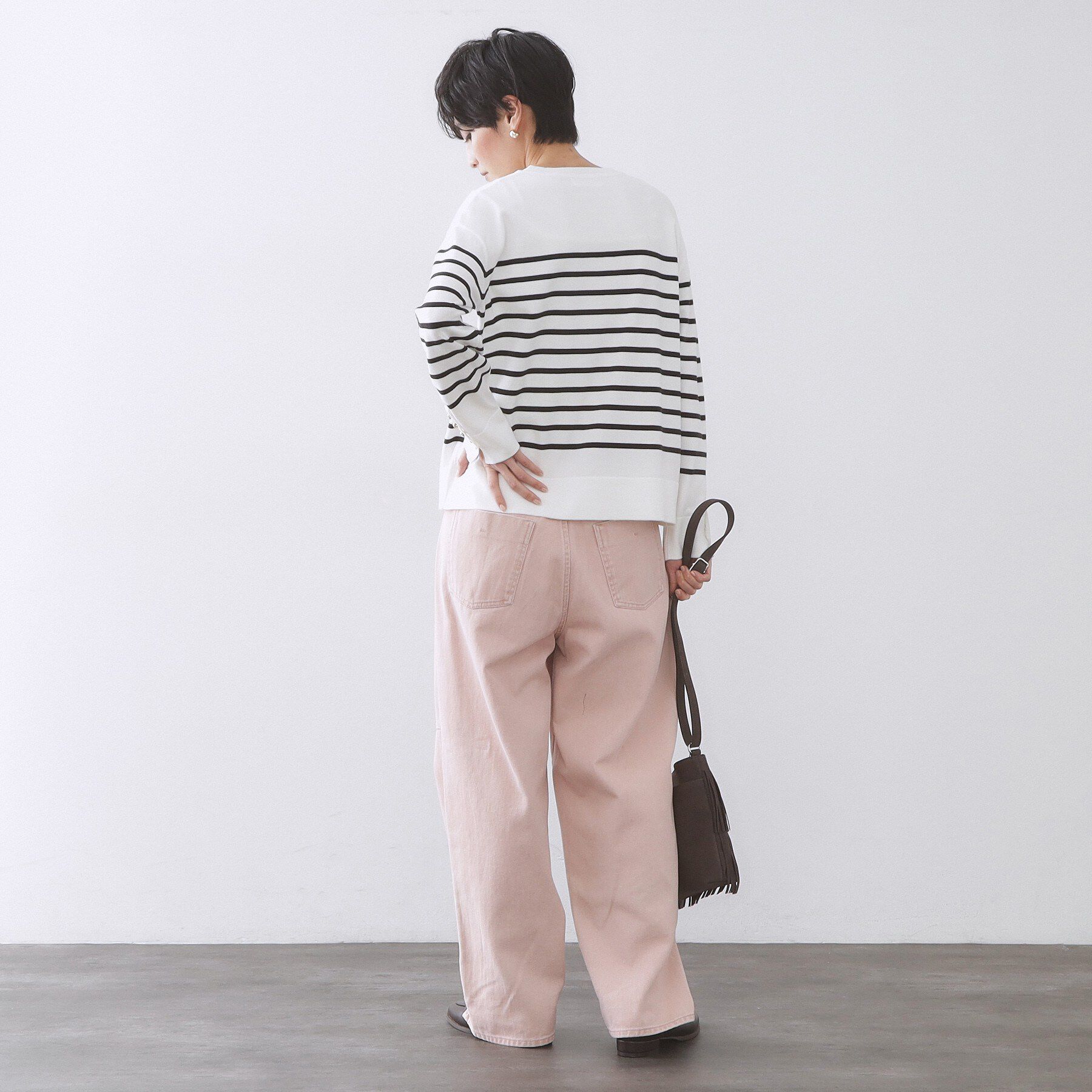 OPAQUE.CLIP「金ボタン使いリラクシーニット【洗濯機OK】」|ニット・セーター|