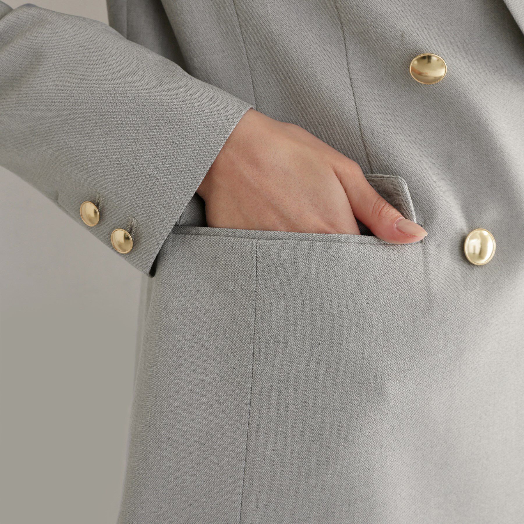 THE SHOP TK「【通勤・セレモニー】CAVIAN 金ボタンダブルブレストジャケット」|テーラードジャケット|