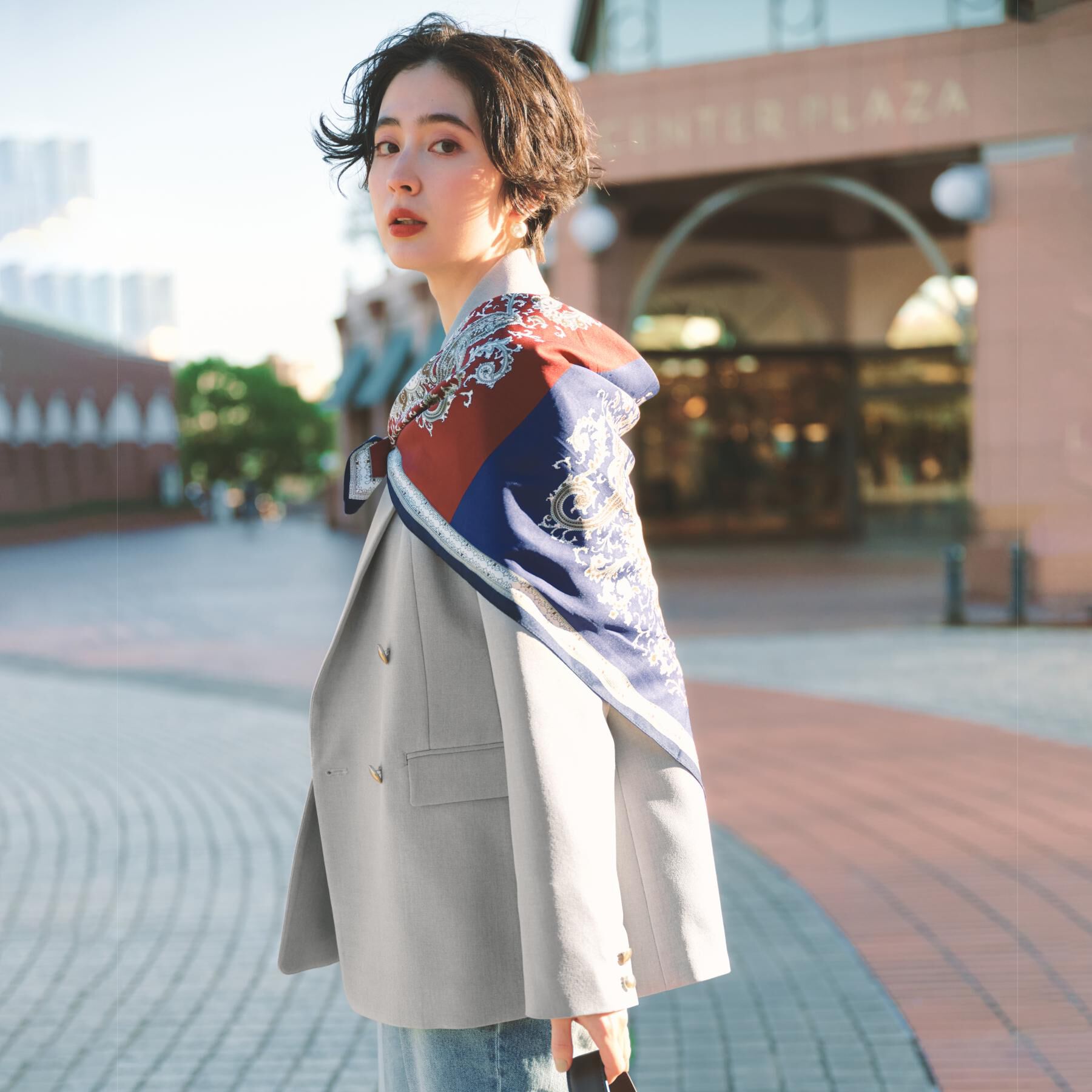 THE SHOP TK「【通勤・セレモニー】CAVIAN 金ボタンダブルブレストジャケット」|テーラードジャケット|