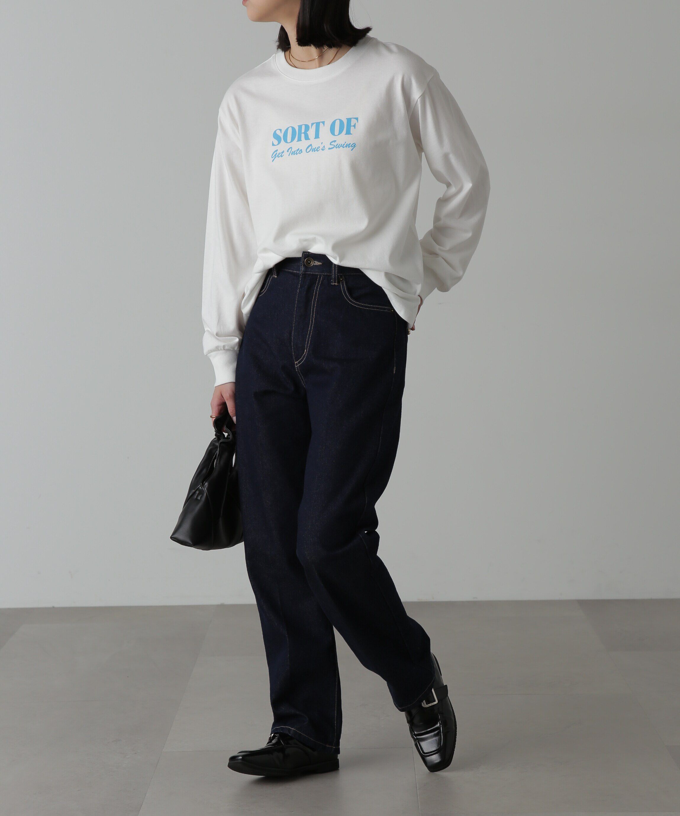  「フロッキープリントロングTシャツ」|Tシャツ・カットソー|