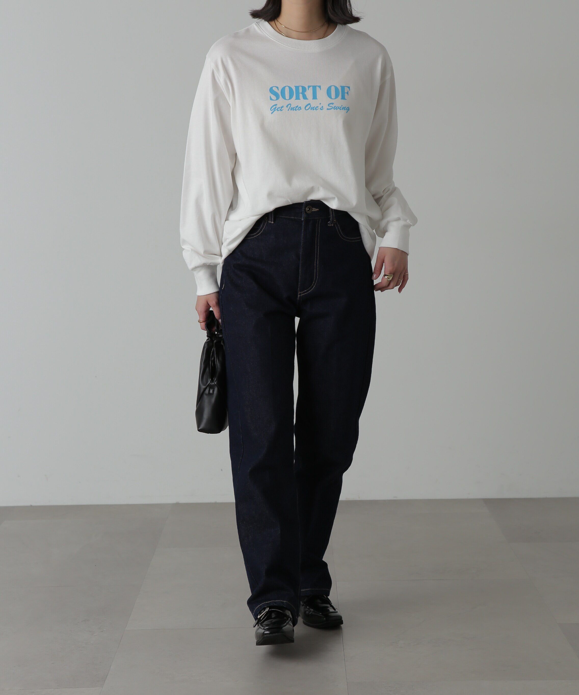  「フロッキープリントロングTシャツ」|Tシャツ・カットソー|