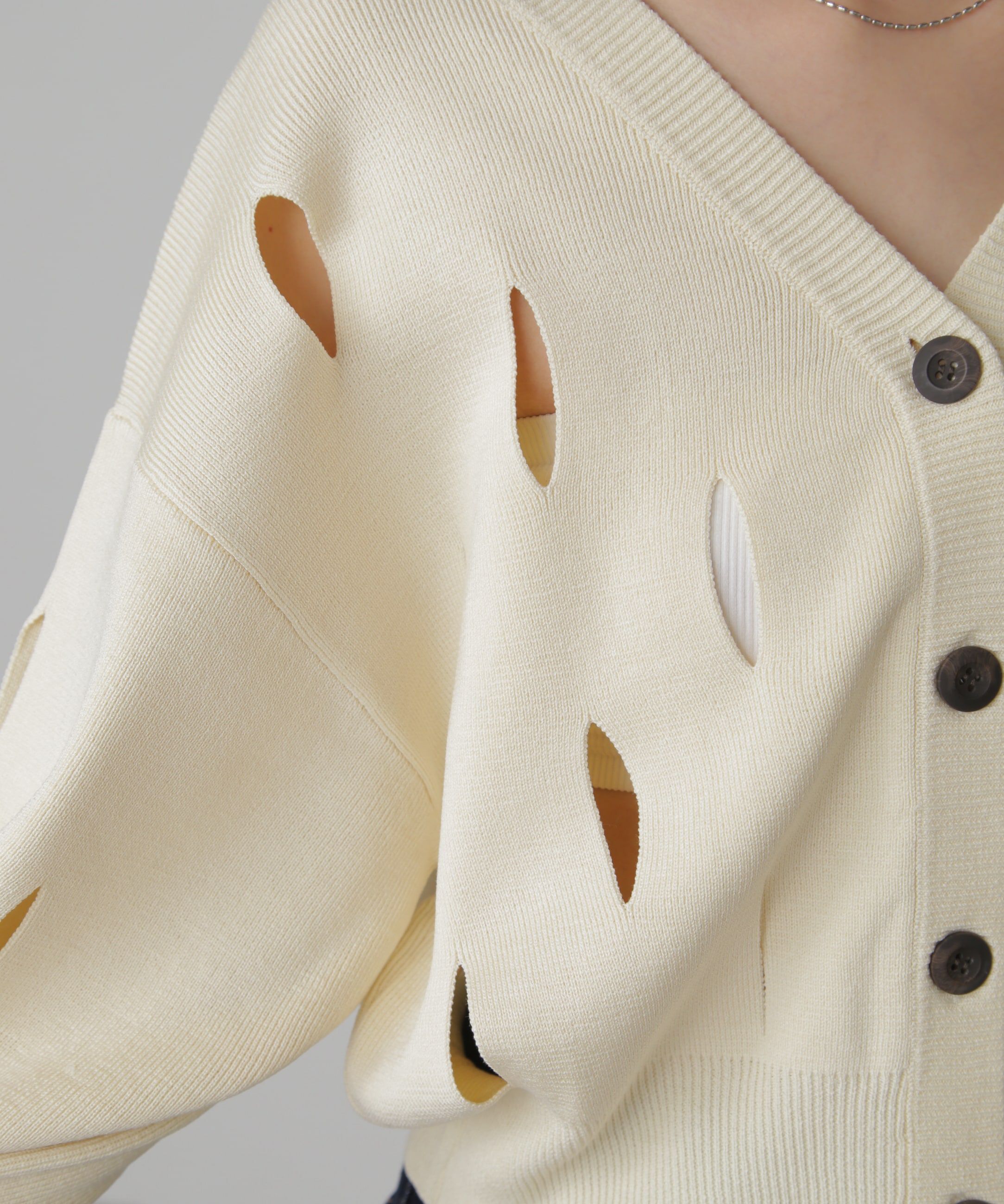  「前後2Wayカットアウトニット」|ニット・セーター|