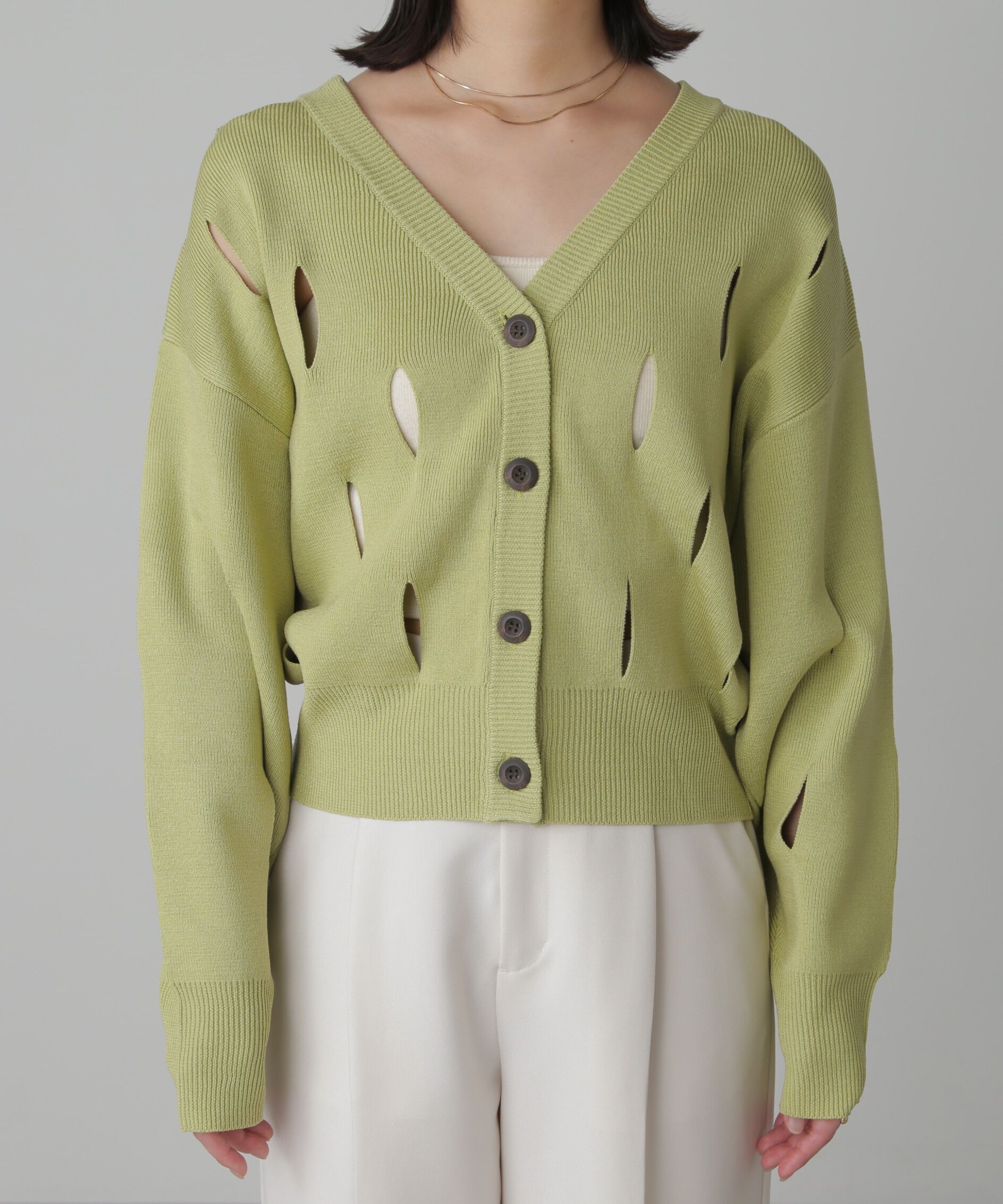  「前後2Wayカットアウトニット」|ニット・セーター|