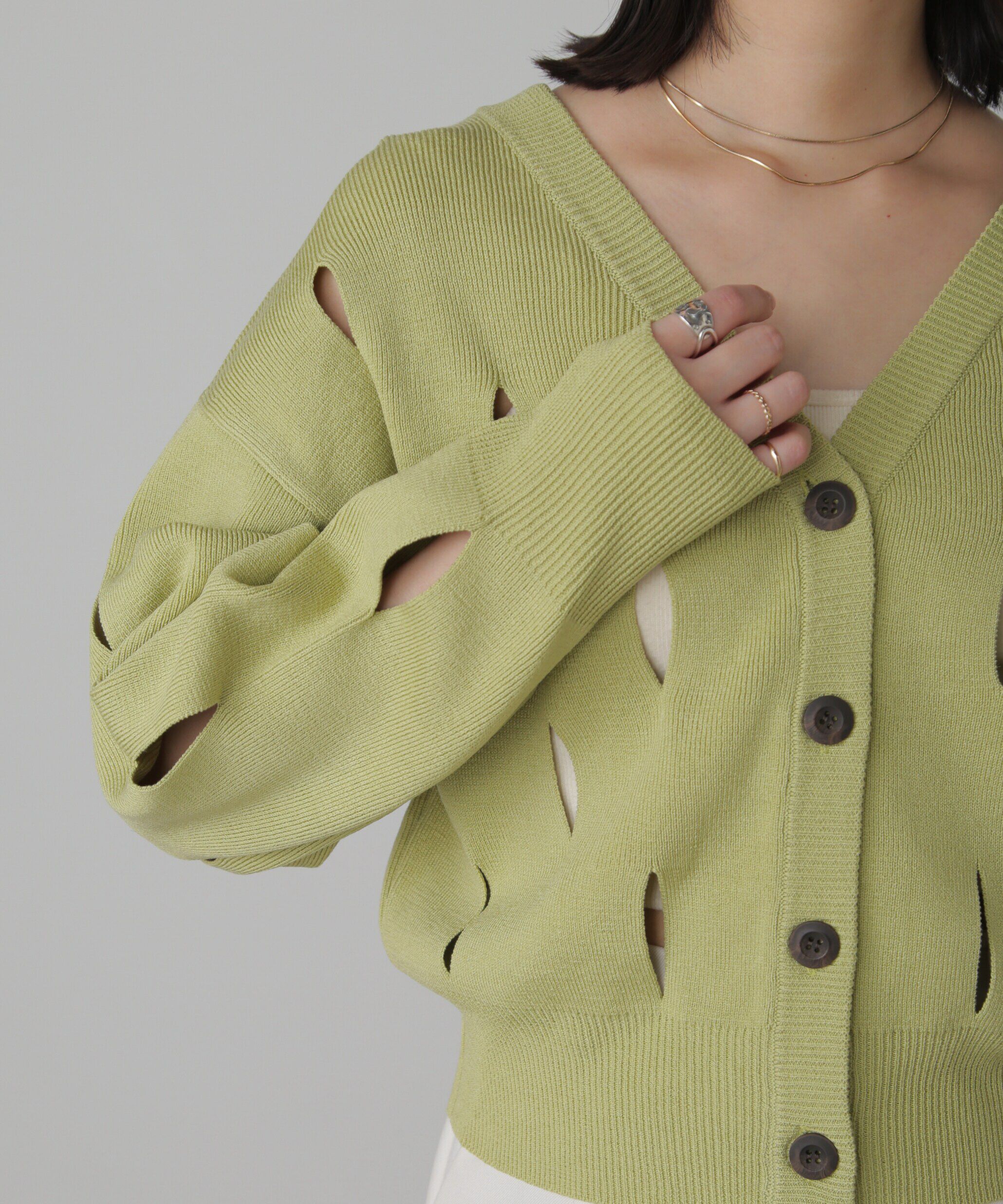  「前後2Wayカットアウトニット」|ニット・セーター|