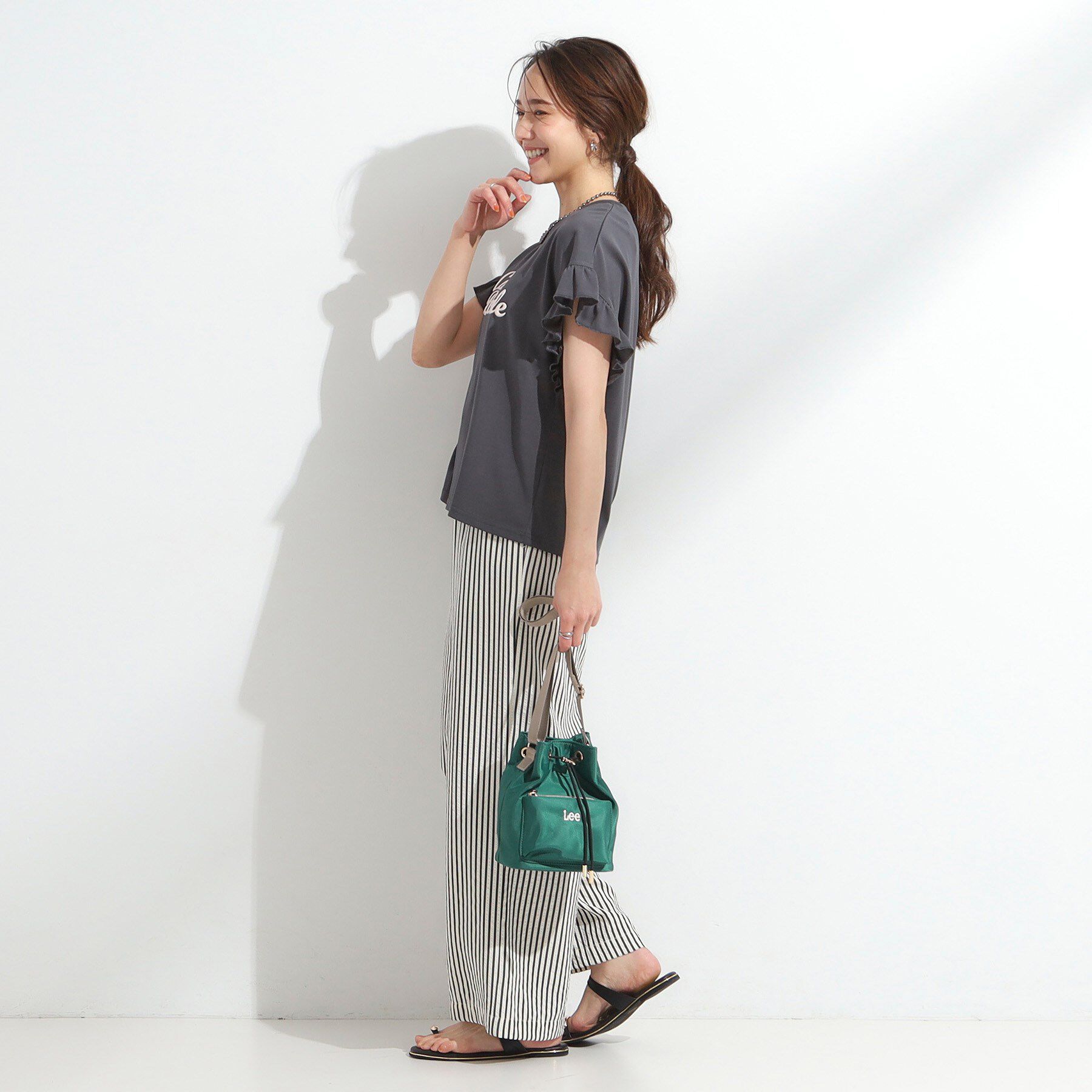 SHOO･LA･RUE「【Lee別注/撥水】巾着ショルダーバッグ」|ショルダー・メッセンジャー|