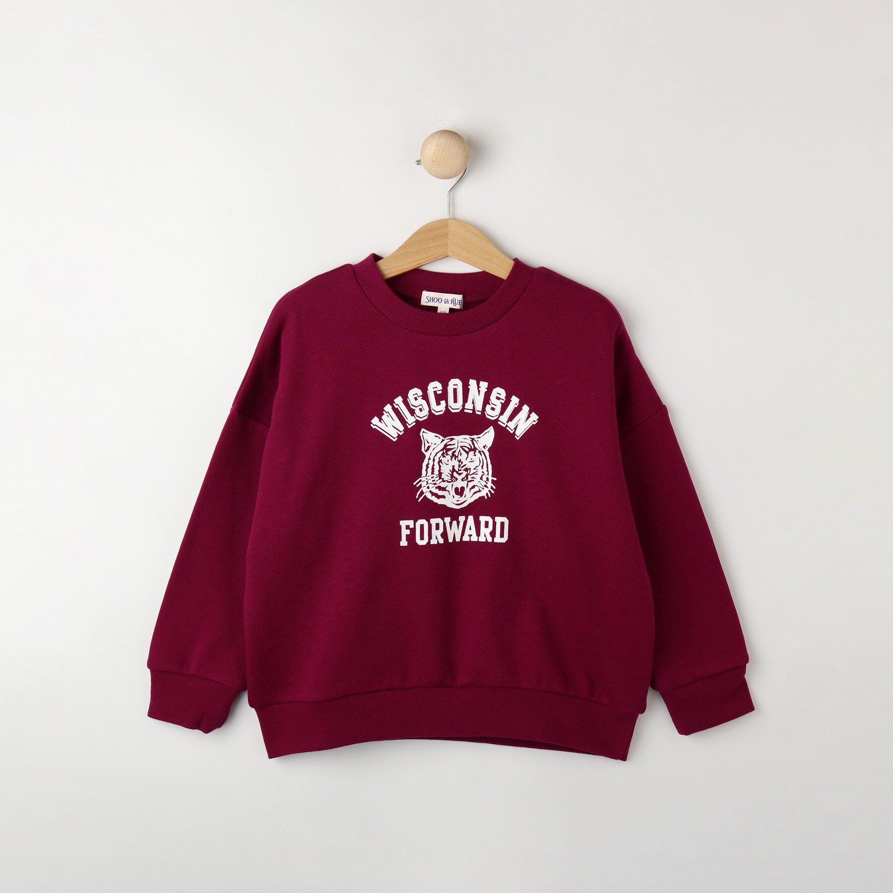 SHOO･LA･RUE「【100-150cm】裏起毛BOYSアソートスウェット」|その他|ボルドー(064)