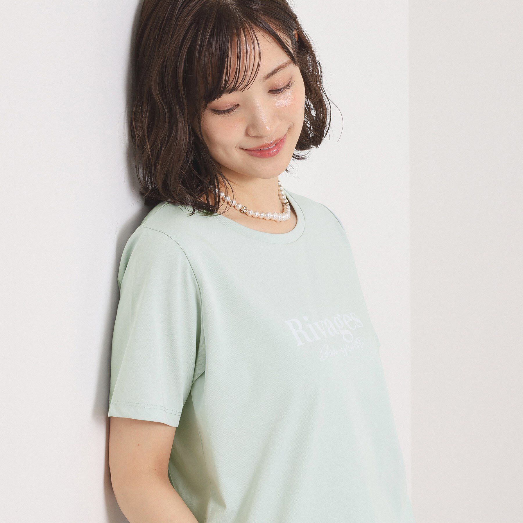 ITS&rsquo;DEMO「【接触冷感／洗濯機OK】フロッキープリントTシャツ」|Tシャツ・カットソー|