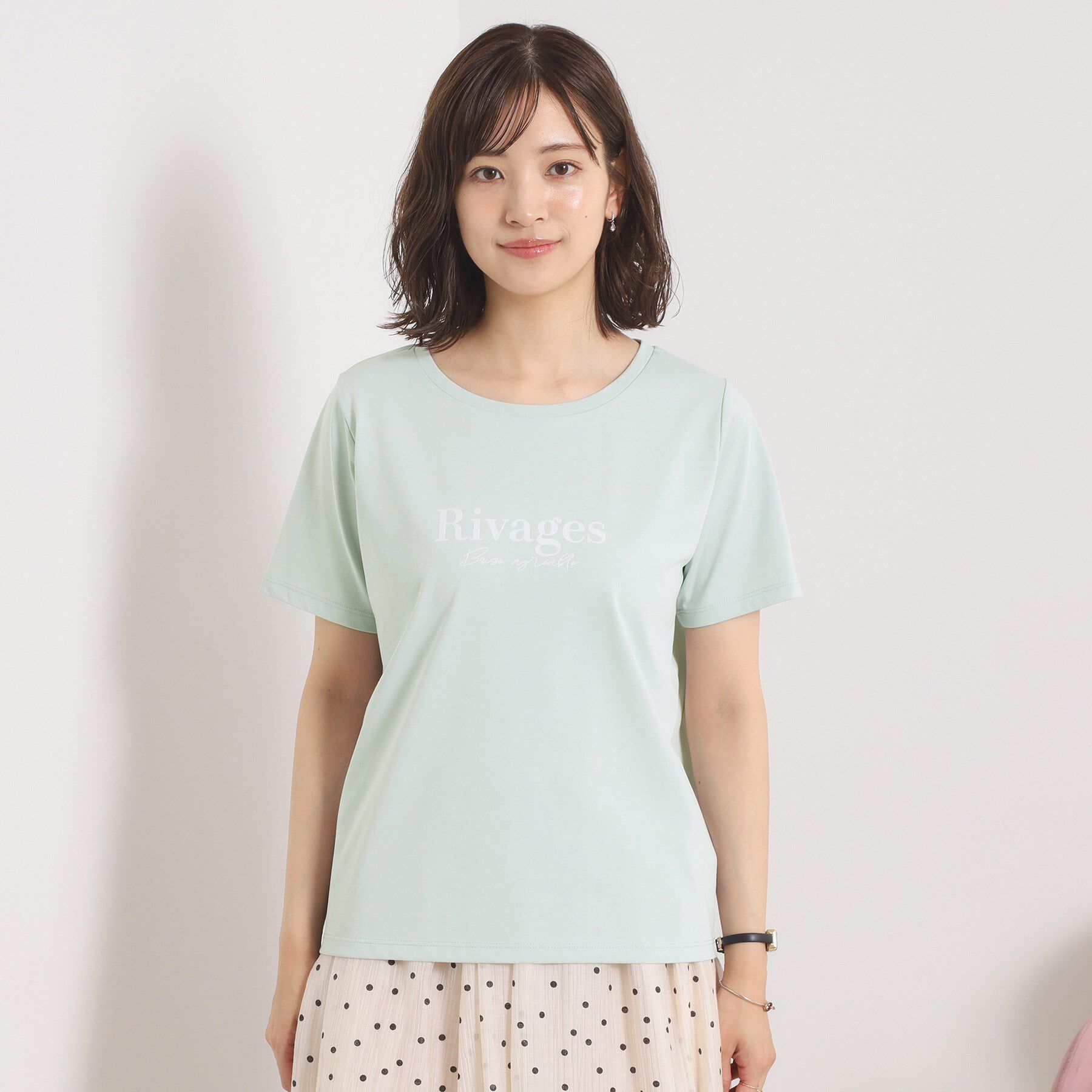 ITS&rsquo;DEMO「【接触冷感／洗濯機OK】フロッキープリントTシャツ」|Tシャツ・カットソー|