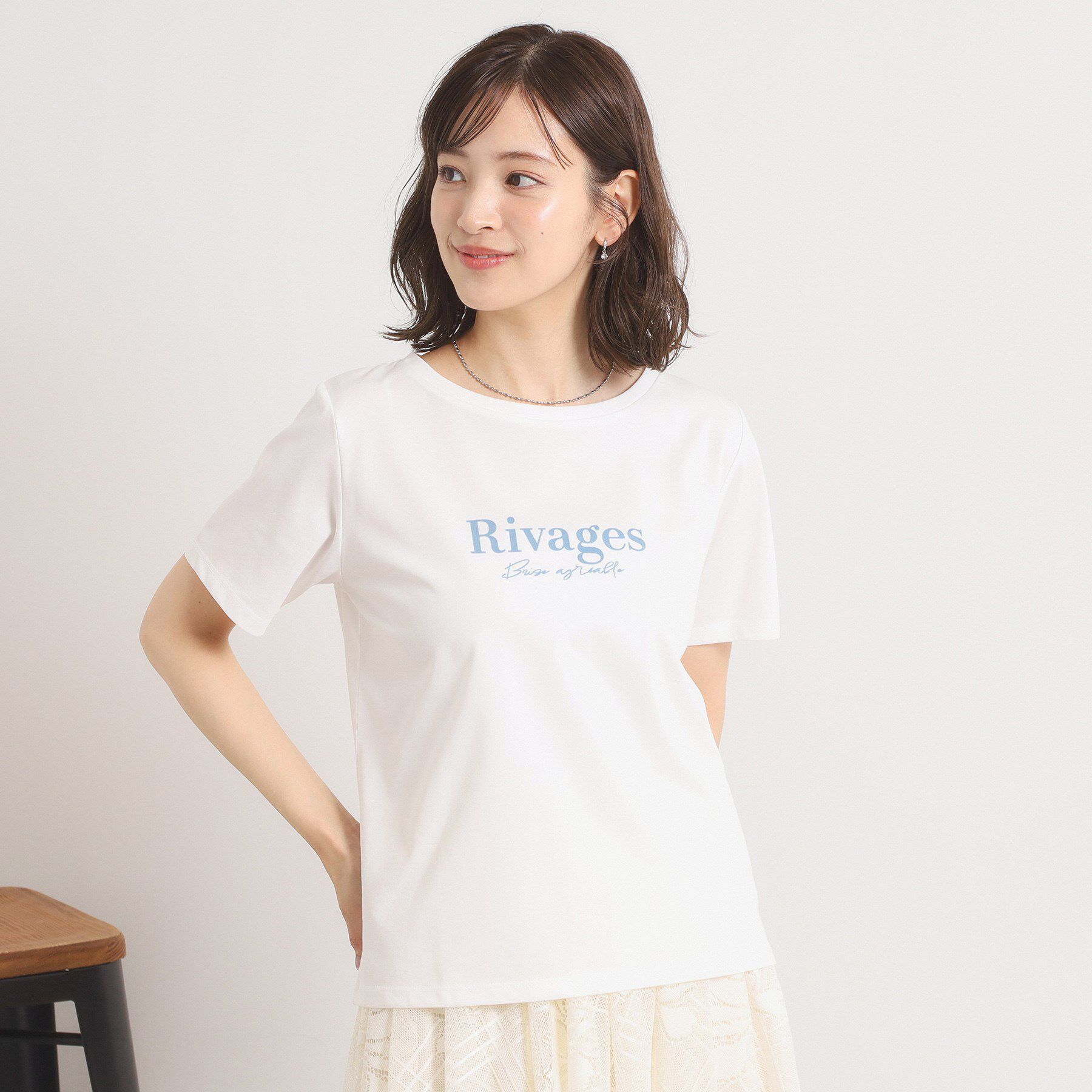 ITS&rsquo;DEMO「【接触冷感／洗濯機OK】フロッキープリントTシャツ」|Tシャツ・カットソー|