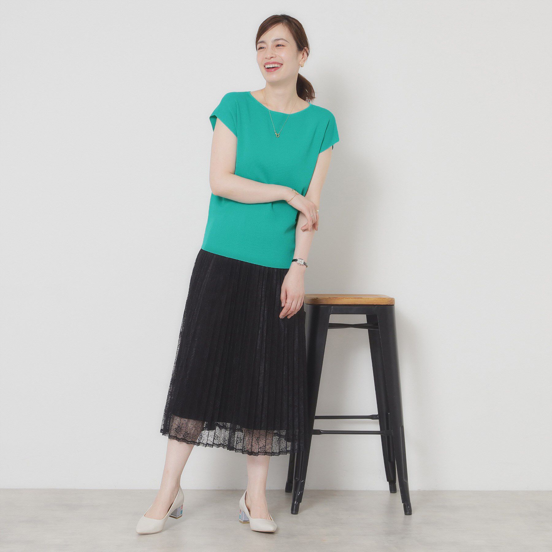 ITS&rsquo;DEMO「【接触冷感／手洗い可】フレンチスリーブニット」|ニット・セーター|