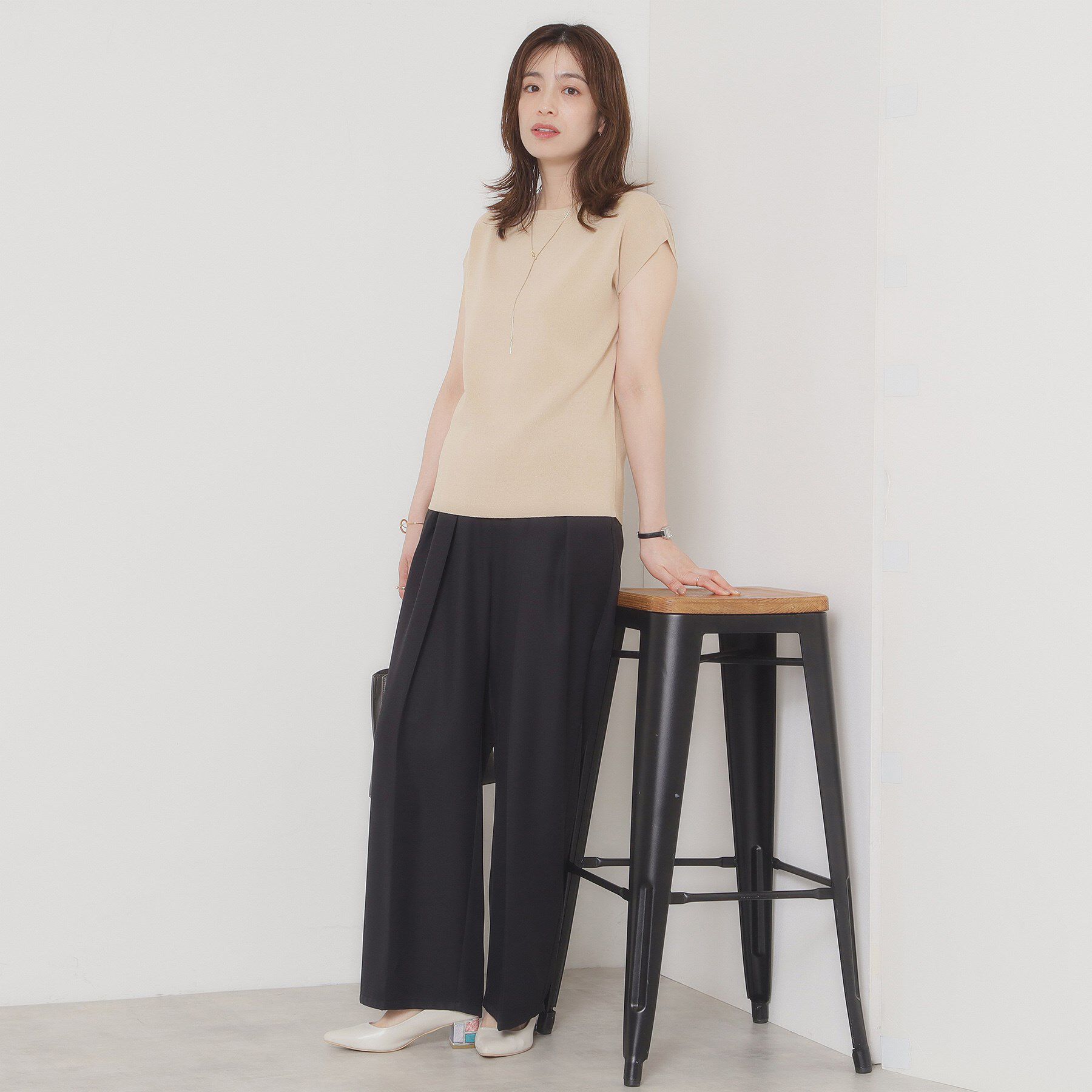 ITS&rsquo;DEMO「【接触冷感／手洗い可】フレンチスリーブニット」|ニット・セーター|