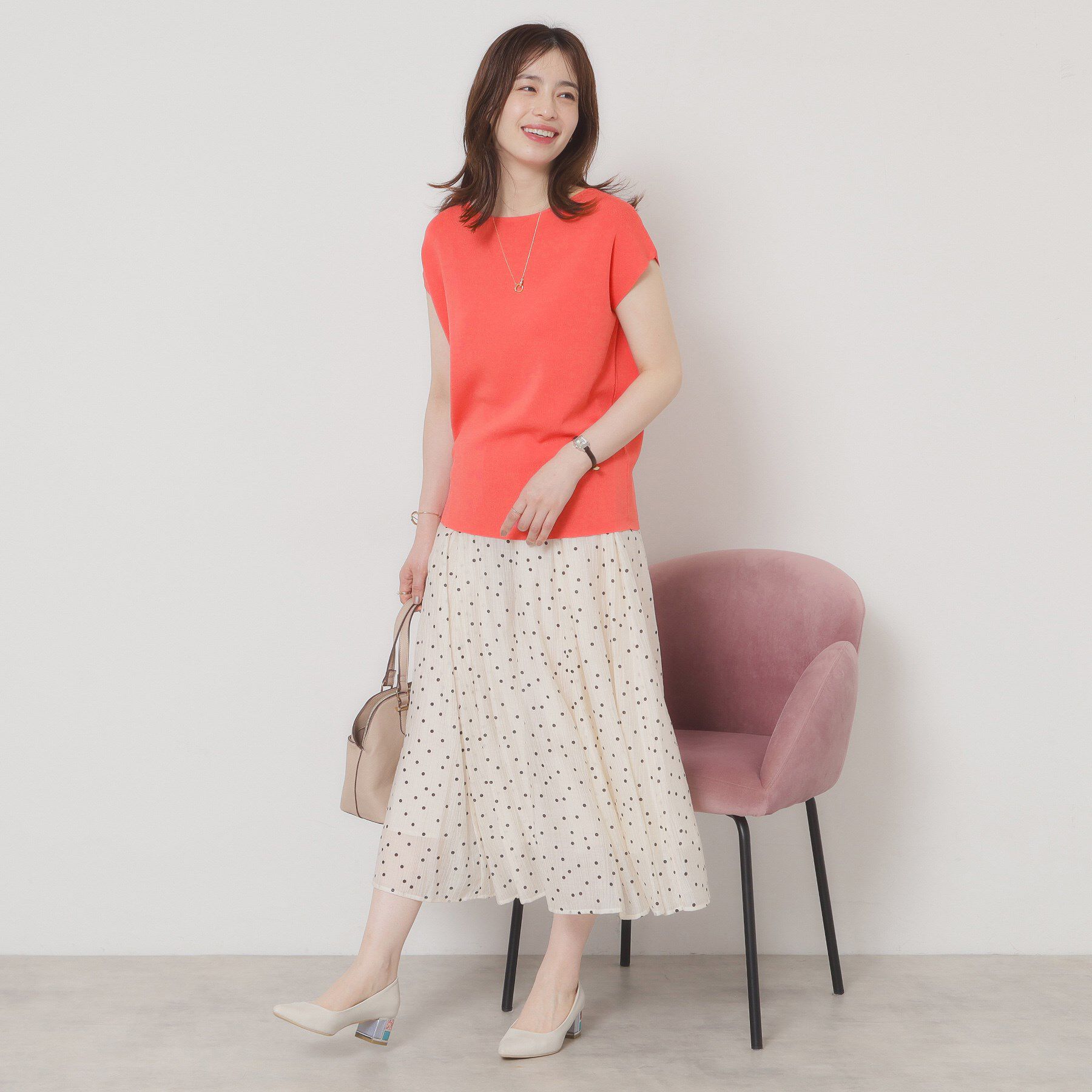 ITS&rsquo;DEMO「【接触冷感／手洗い可】フレンチスリーブニット」|ニット・セーター|