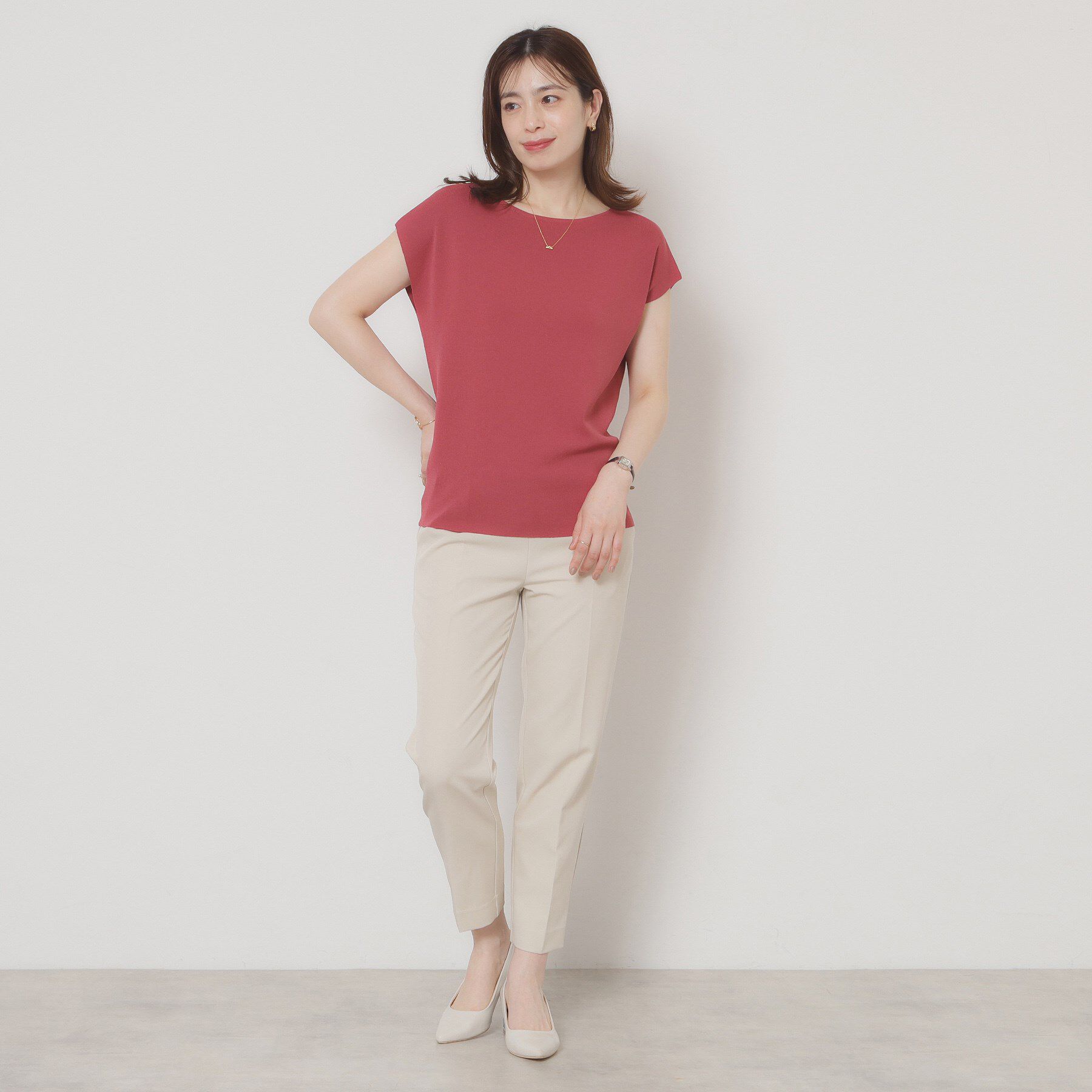 ITS&rsquo;DEMO「【接触冷感／手洗い可】フレンチスリーブニット」|ニット・セーター|