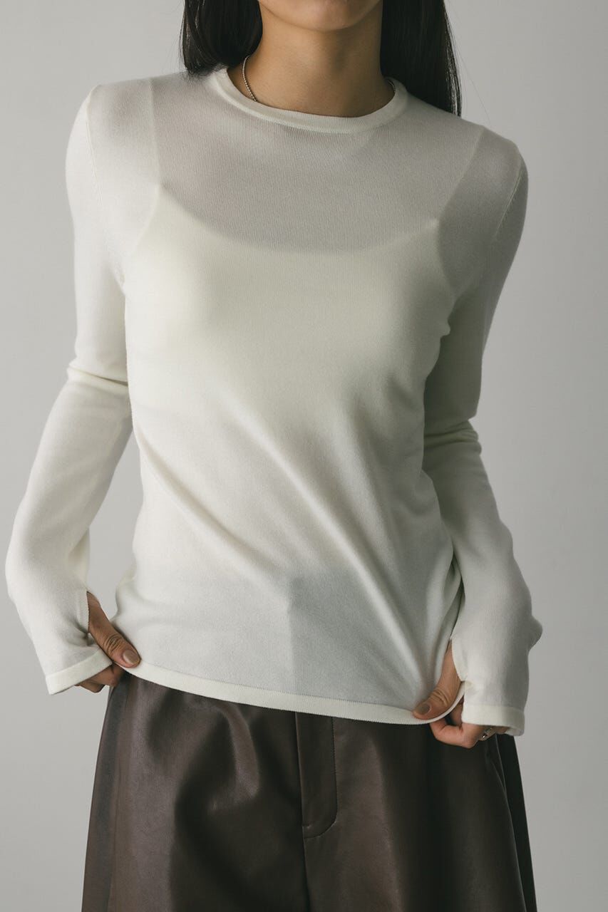 STYLEMIXER「フィンガーホールクルーネックニット」|ニット・セーター|