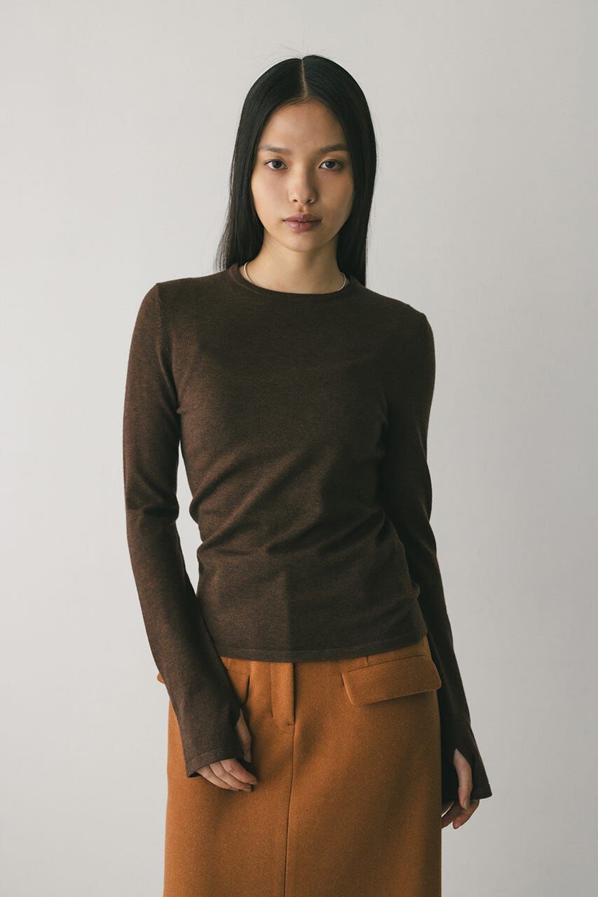 STYLEMIXER「フィンガーホールクルーネックニット」|ニット・セーター|