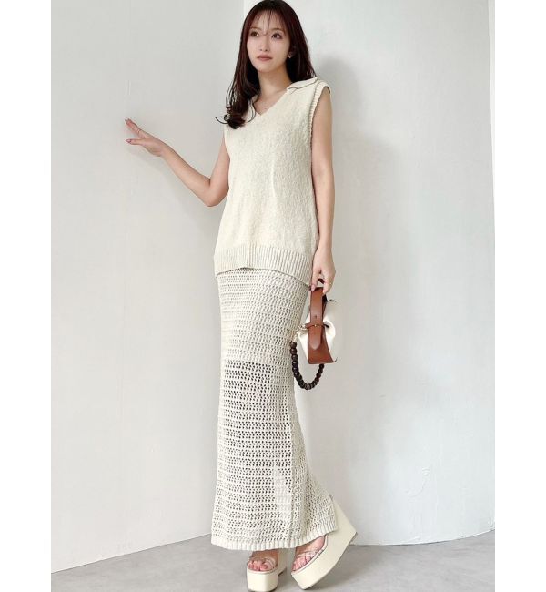 RESEXXY「ロングポロニット【セットアップ着用可能】」|ニット・セーター|