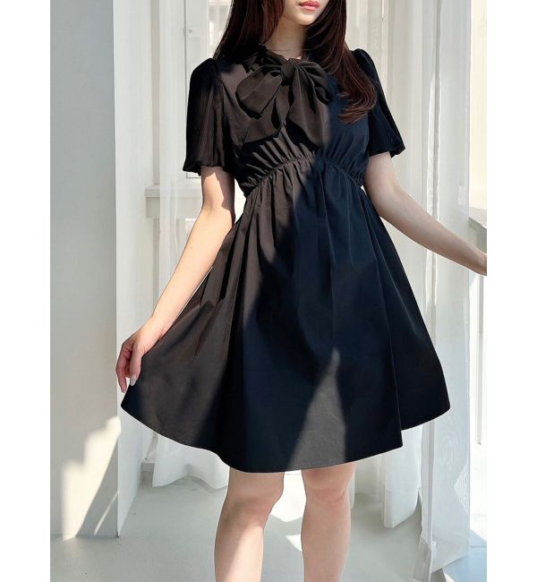 RESEXXY「ギャザーデザインチュニック」|Tシャツ・カットソー|ブラック