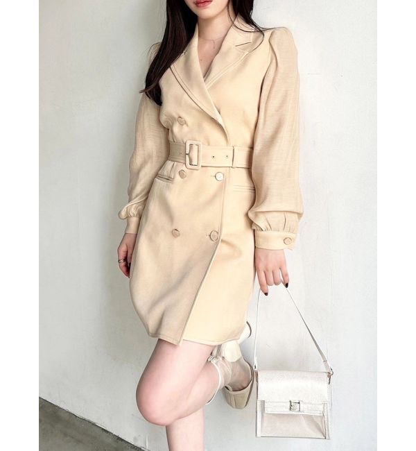 RESEXXY「スリーブシアージャケットワンピース」|ワンピース|イエロー