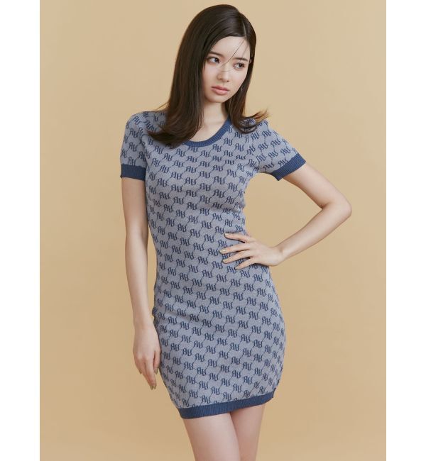 RESEXXY「ラメジャガードミニニットワンピース」|ワンピース|