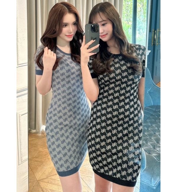 RESEXXY「ラメジャガードミニニットワンピース」|ワンピース|