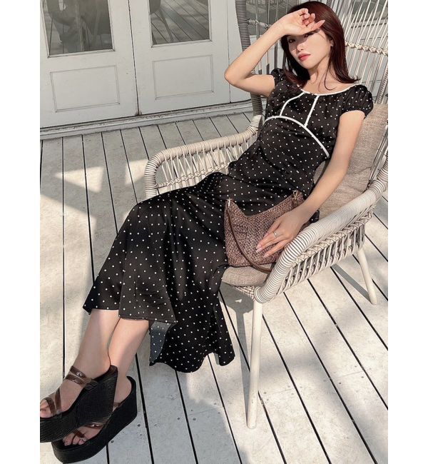 RESEXXY「バイカラーパイピングマーメイドワンピース」|ワンピース|