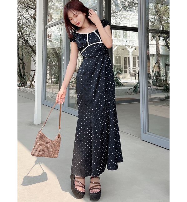 RESEXXY「バイカラーパイピングマーメイドワンピース」|ワンピース|