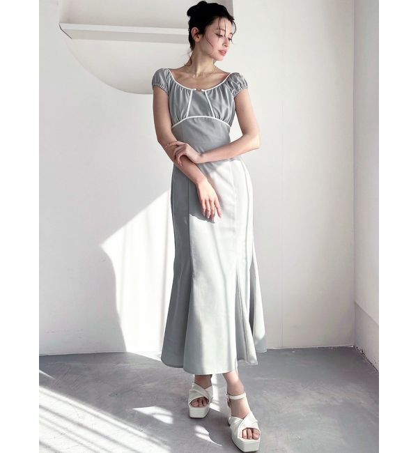 RESEXXY「バイカラーパイピングマーメイドワンピース」|ワンピース|