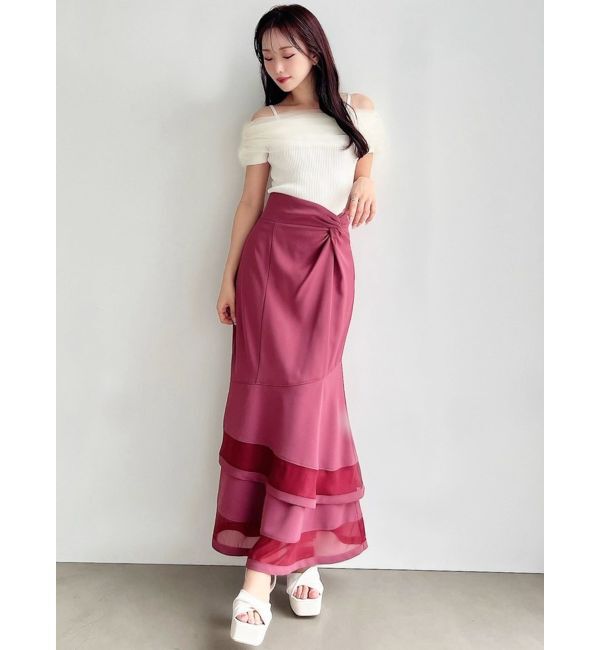 RESEXXY「シアーコンビオフショルニット」|ニット・セーター|