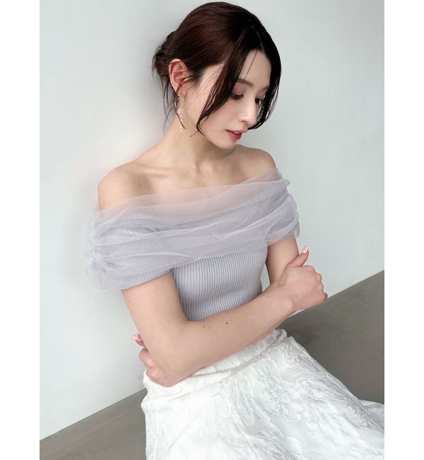 RESEXXY「シアーコンビオフショルニット」|ニット・セーター|