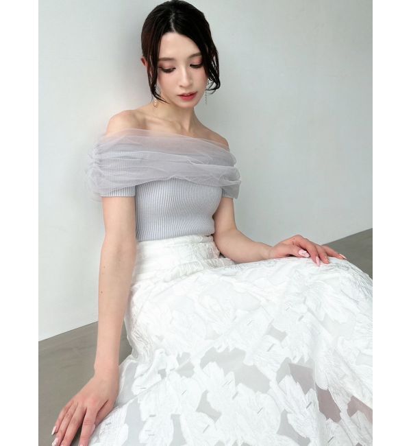 RESEXXY「シアーコンビオフショルニット」|ニット・セーター|