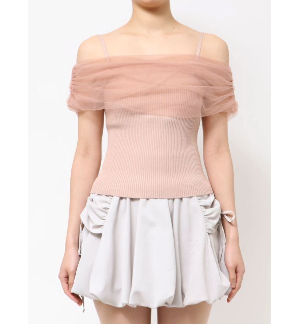 RESEXXY「シアーコンビオフショルニット」|ニット・セーター|