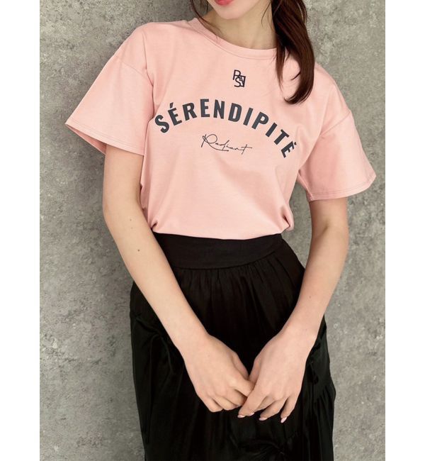 RESEXXY「エンブロイダリーロゴTシャツ」|Tシャツ・カットソー|ピンク