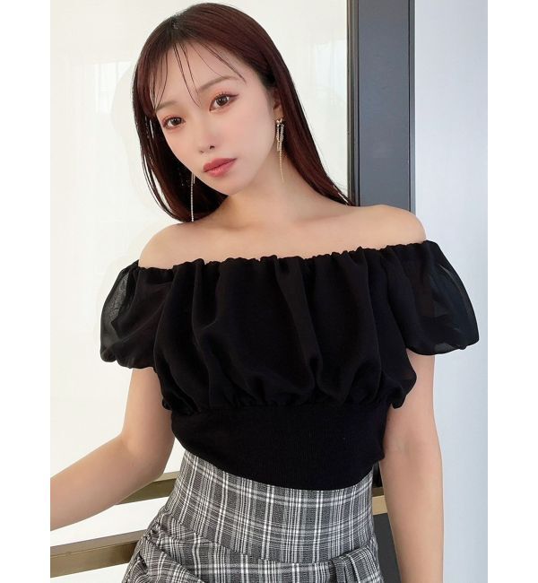 RESEXXY「シアードッキングオフショルトップス」|Tシャツ・カットソー|