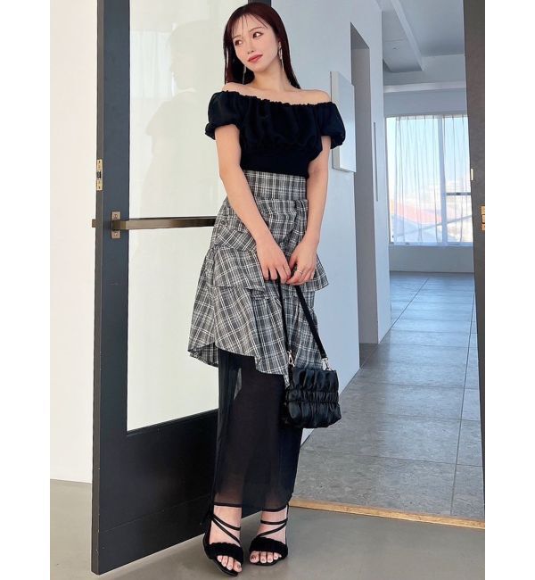 RESEXXY「シアードッキングオフショルトップス」|Tシャツ・カットソー|