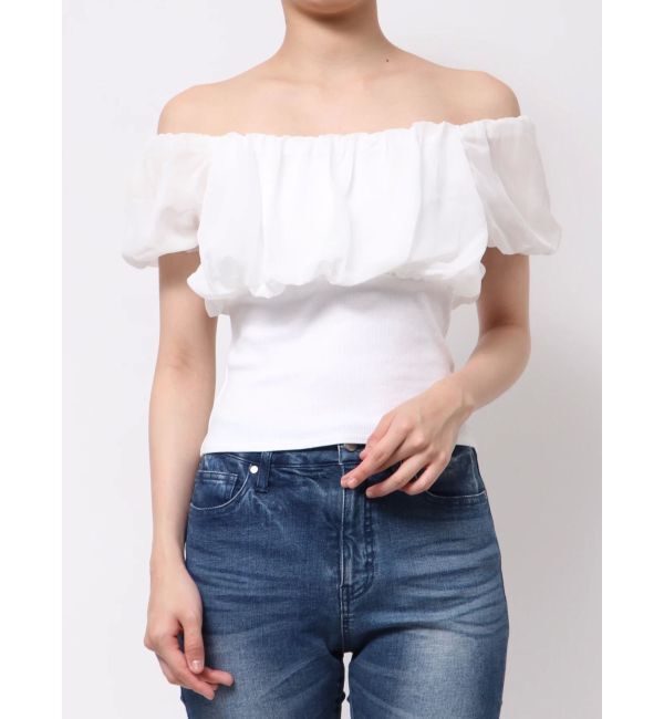 RESEXXY「シアードッキングオフショルトップス」|Tシャツ・カットソー|