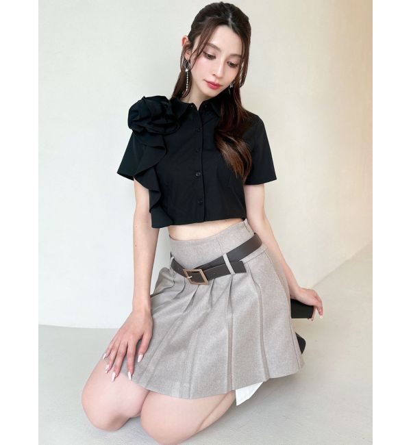 RESEXXY「ローウエストベルトプリーツミニスカート」|スカート|