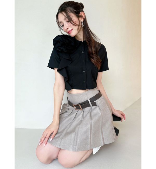 RESEXXY「ローウエストベルトプリーツミニスカート」|スカート|