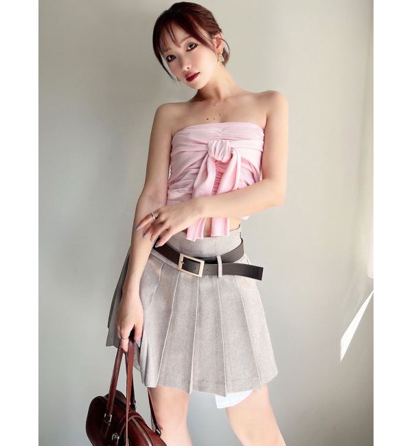 RESEXXY「ローウエストベルトプリーツミニスカート」|スカート|