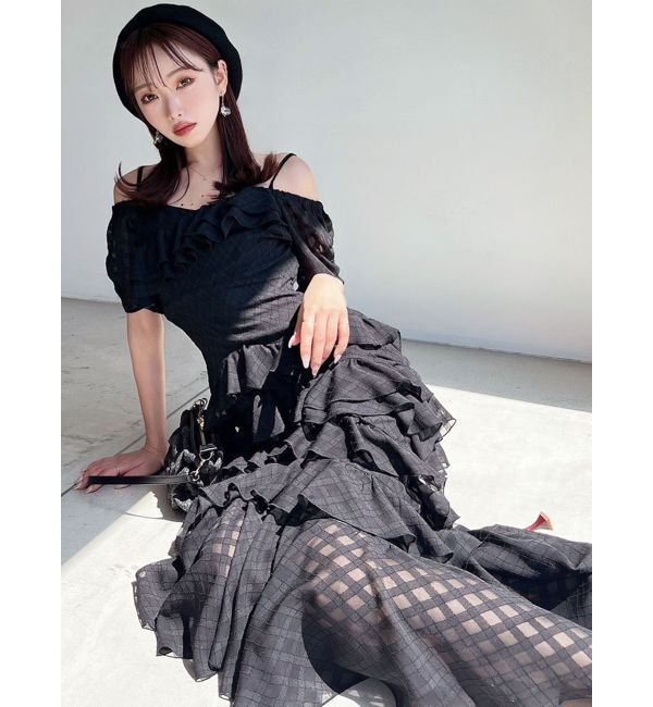 RESEXXY「ヘムラッフルアシメワンピース」|ワンピース|