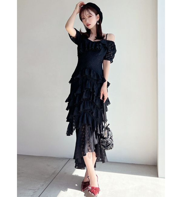 RESEXXY「ヘムラッフルアシメワンピース」|ワンピース|