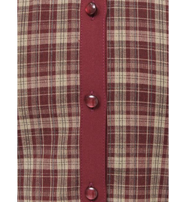 RESEXXY「チェックレイヤードノースリシャツ」|シャツ・ブラウス|