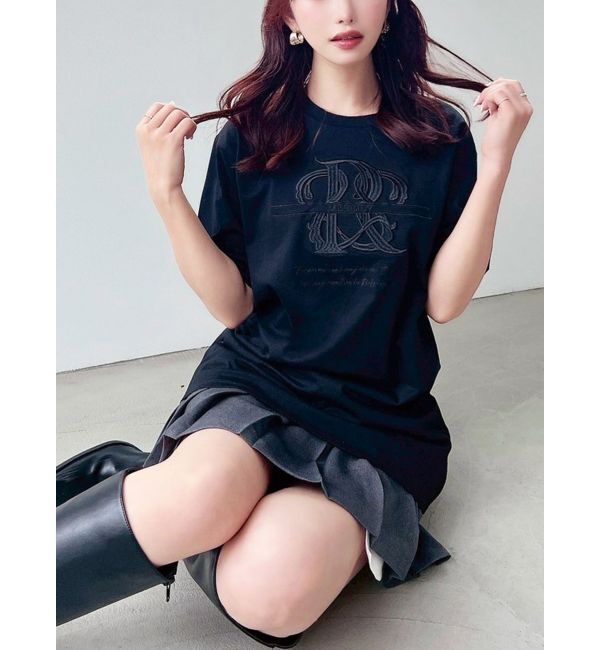 RESEXXY「エンブロイダリーロゴTシャツ」|Tシャツ・カットソー|ブラック