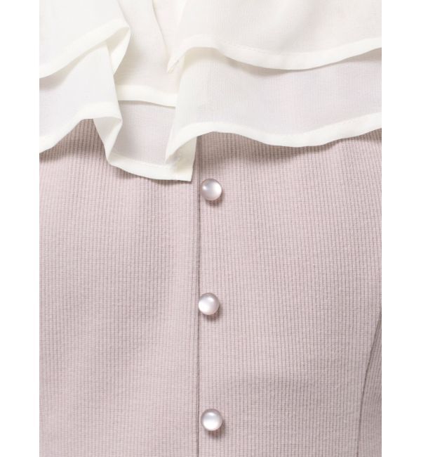 RESEXXY「ラッフルカラーリブトップス」|ニット・セーター|