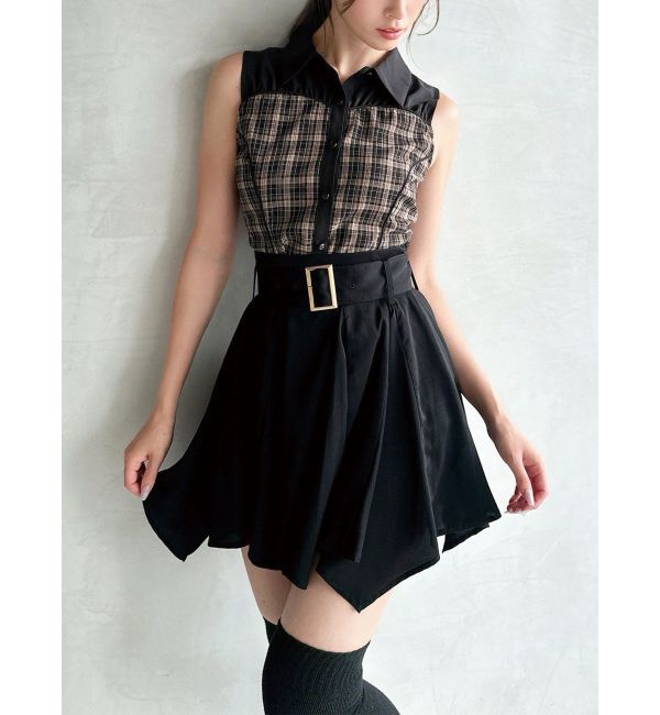 RESEXXY「ランダムヘムラッフルミニスカート」|スカート|ブラック