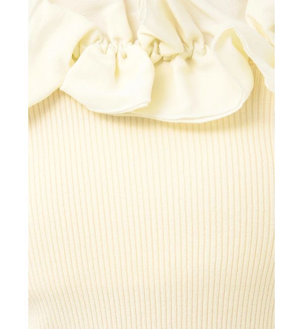 MERCURYDUO「2WAY異素材ランダムラッフルニット」|ニット・セーター|