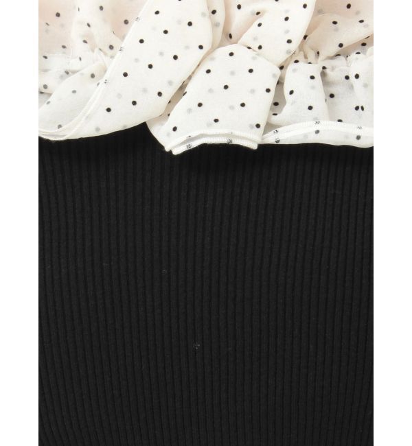 MERCURYDUO「2WAY異素材ランダムラッフルニット」|ニット・セーター|