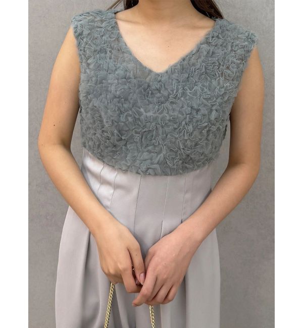 MERCURYDUO「チュールフリルドッキングロンパース」|ドレス|